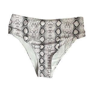 Shein High Waisted Cheeky Snake Print Bikini Bottom 1XL